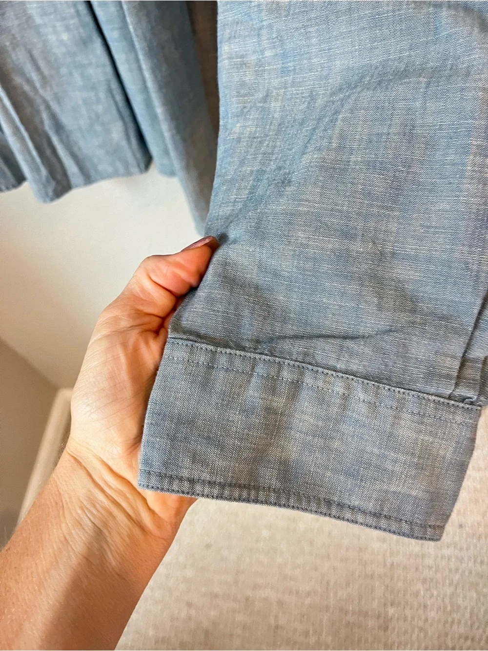 J.Crew Workshirt Men's XL Blue Chambray 100% Cotton Heritage Workwear Utility